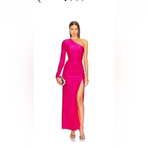 Michael castello maxi dress in hot pink (New)